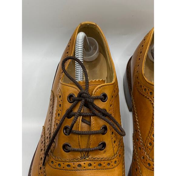 LOAKE 1880 Men\'s Brown Leather Ashby Wingtip Lace-Up Oxford Shoes SZ 8.5 main image 10